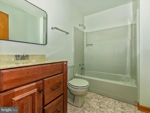 6505 Morningside Ct, Middletown, MD 21769 - bathroom with vanity,  shower combination, and tile patterned floors