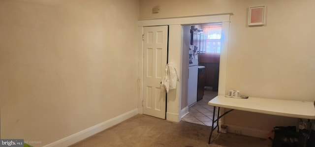 2308 W Mosher St, Baltimore, MD 21216 - home office featuring light carpet and baseboards
