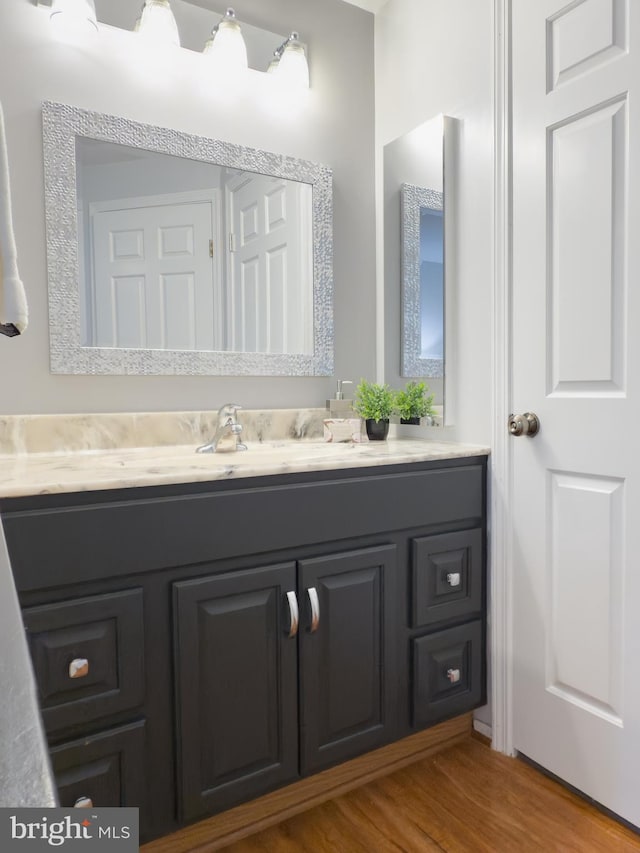 5646 Mount Burnside Way, Burke, VA 22015 - bathroom with vanity and wood finished floors