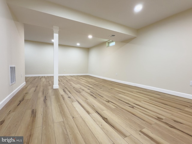 5646 Mount Burnside Way, Burke, VA 22015 - finished basement featuring light wood finished floors and recessed lighting