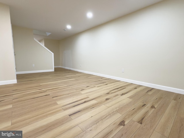 5646 Mount Burnside Way, Burke, VA 22015 - basement with light wood-type flooring and recessed lighting