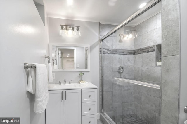 5646 Mount Burnside Way, Burke, VA 22015 - full bath featuring vanity and a stall shower