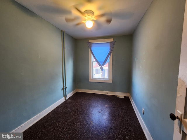 3137 Oakford Ave, Baltimore, MD 21215 - empty room with baseboards and ceiling fan