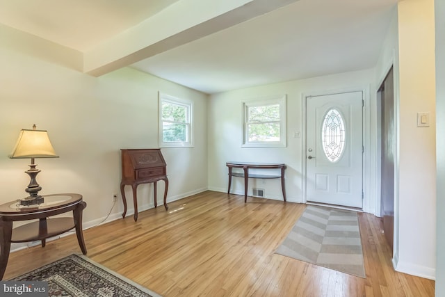 2303 Mulberry Ln, Lafayette Hill, PA 19444 - foyer with light wood-style flooring and baseboards