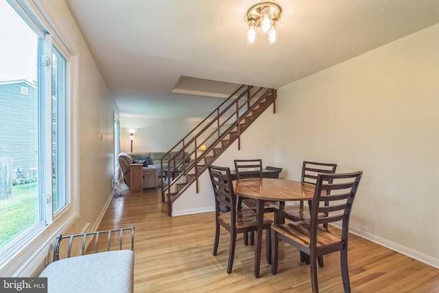 2303 Mulberry Ln, Lafayette Hill, PA 19444 - dining area featuring light wood-style flooring and stairway