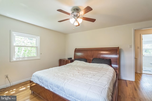 2303 Mulberry Ln, Lafayette Hill, PA 19444 - bedroom with light wood finished floors and a ceiling fan