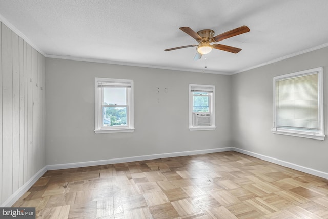438 Holly Rd, Lansdowne, PA 19050 - empty room with ceiling fan and crown molding