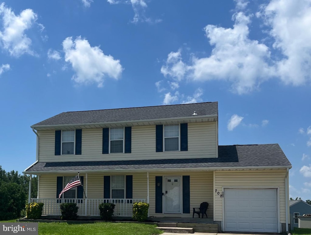 702 Cedar Crest Ct, Edgewood, MD 21040 - view of front facade with covered porch and a garage