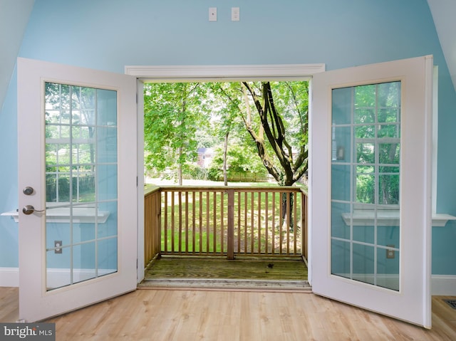 319 W Conestoga Rd, Devon, PA 19333 - doorway with wood finished floors and baseboards