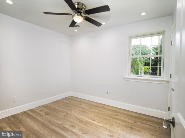 319 W Conestoga Rd, Devon, PA 19333 - unfurnished room featuring recessed lighting, wood finished floors, and a ceiling fan