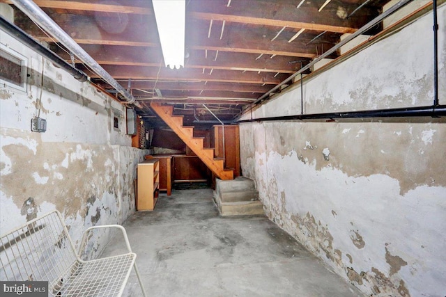 1243 Buttonwood St, Reading, PA 19604 - unfinished basement featuring stairs