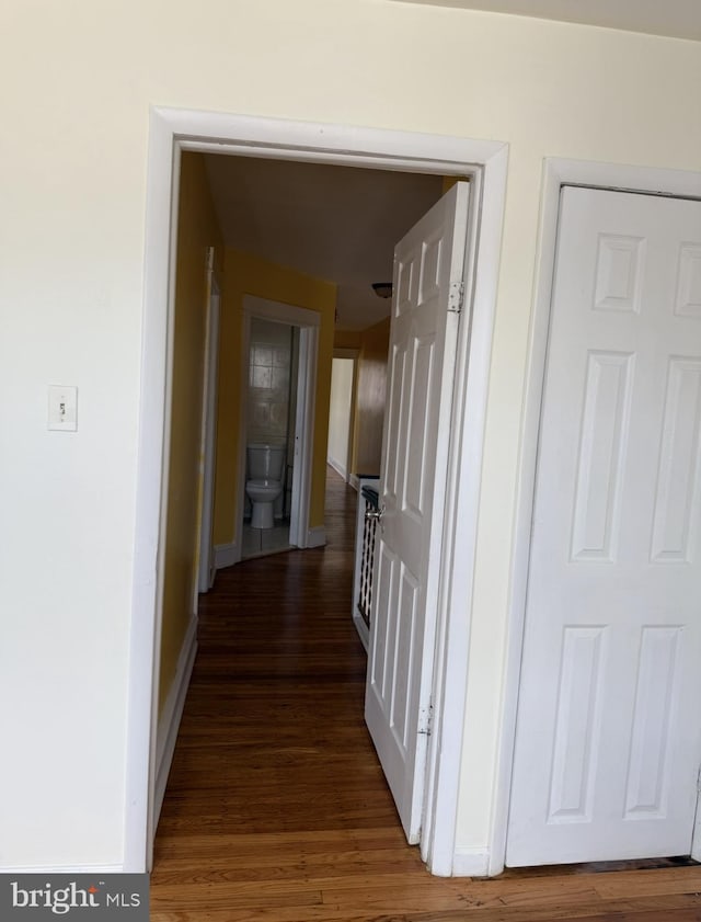 669 Long Ln, Upper Darby, PA 19082 - hallway featuring wood finished floors