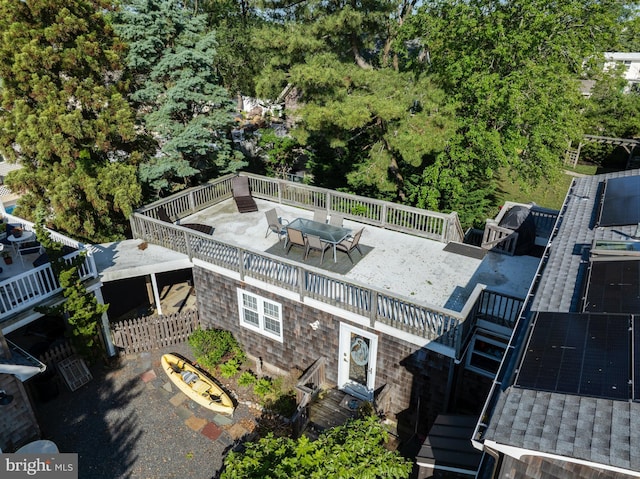 6 W 11th St, Barnegat Light, NJ 08006 - aerial view of property and surrounding area with a tree filled landscape