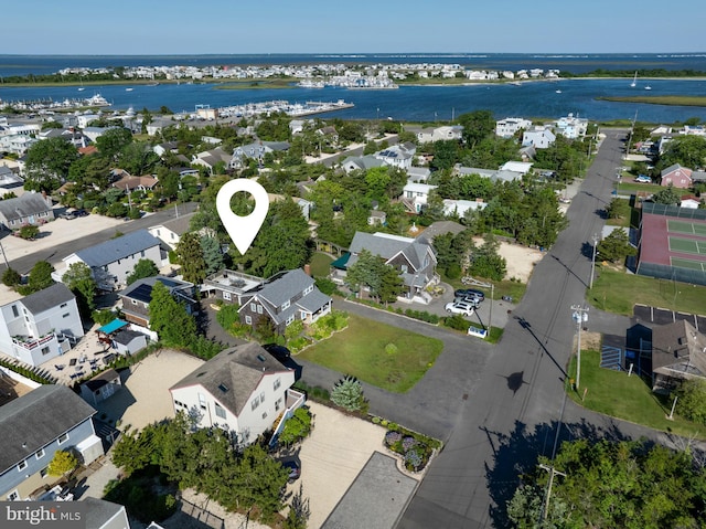 6 W 11th St, Barnegat Light, NJ 08006 - aerial view of residential area with a large body of water