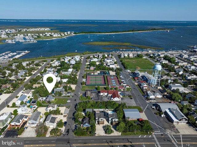 6 W 11th St, Barnegat Light, NJ 08006 - aerial overview of property's location with a nearby body of water and nearby suburban area