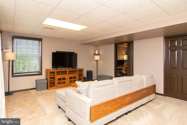 5997 Florey Rd, Hanover, MD 21076 - living area with a drop ceiling and baseboards