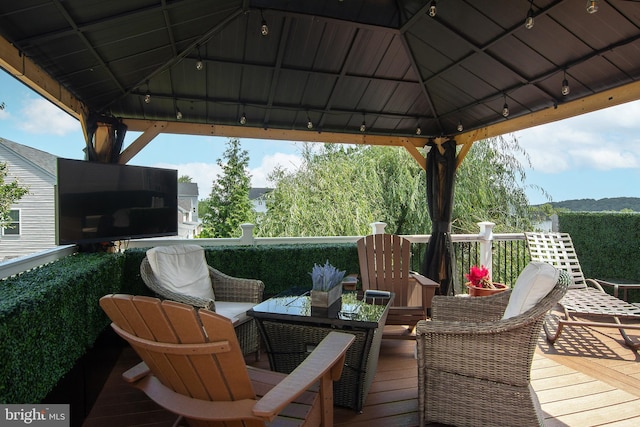 5997 Florey Rd, Hanover, MD 21076 - wooden deck featuring a gazebo