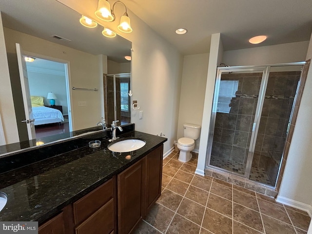 3052 Rittenhouse Cir Unit 52, Fairfax, VA 22031 - ensuite bathroom with vanity, a stall shower, and tile patterned floors