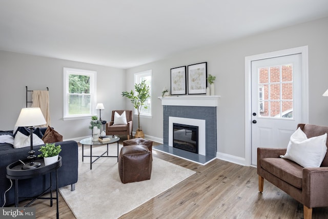 8207 Rockdale Ave, Baltimore, MD 21244 - living area featuring wood finished floors and a fireplace