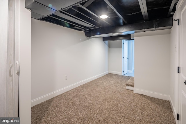 8207 Rockdale Ave, Baltimore, MD 21244 - finished below grade area with carpet floors and baseboards
