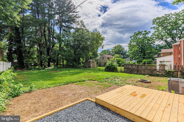 8207 Rockdale Ave, Baltimore, MD 21244 - fenced backyard with a deck and a storage unit