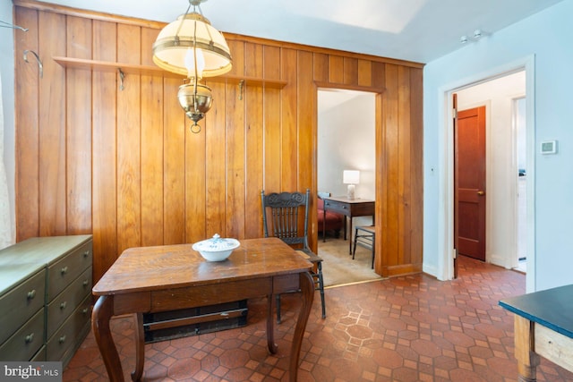 4513 Wards Chapel Rd, Owings Mills, MD 21117 - dining area featuring wood walls
