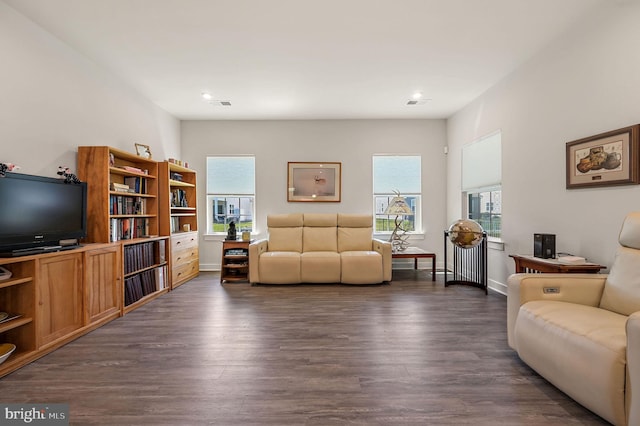 51 Old Forge Dr, Ocean View, DE 19970 - living room featuring dark wood-style flooring and recessed lighting