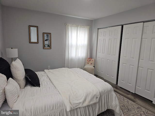 49 Gaylord Cir, Willingboro, NJ 08046 - bedroom featuring dark wood-type flooring and a closet