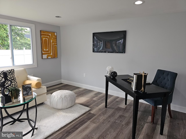 49 Gaylord Cir, Willingboro, NJ 08046 - office area with recessed lighting and dark wood-type flooring