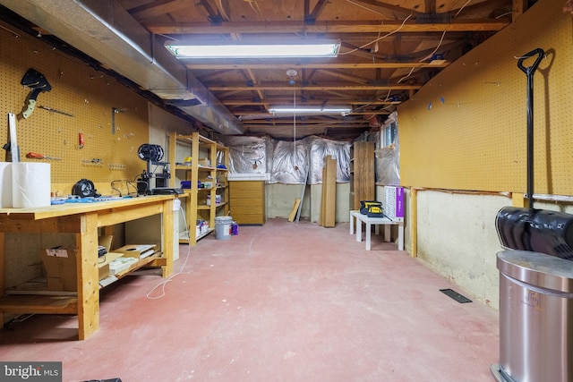 1439 Millikens Bend Rd, Herndon, VA 20170 - unfinished basement featuring a workshop area