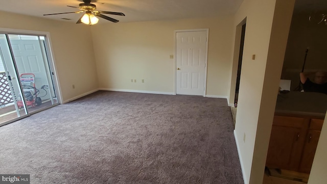 1288 Ox Rd Unit D, Woodstock, VA 22664 - unfurnished bedroom featuring carpet floors and ceiling fan