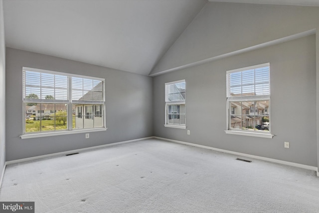 2408 Carriage Ln, Royersford, PA 19468 - carpeted spare room with baseboards and high vaulted ceiling
