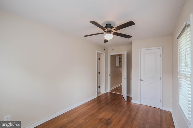 830 William St, Front Royal, VA 22630 - unfurnished bedroom featuring wood finished floors and a ceiling fan