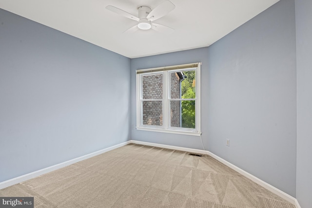 9405 Odyssey Ct, Burke, VA 22015 - spare room featuring a ceiling fan and carpet flooring