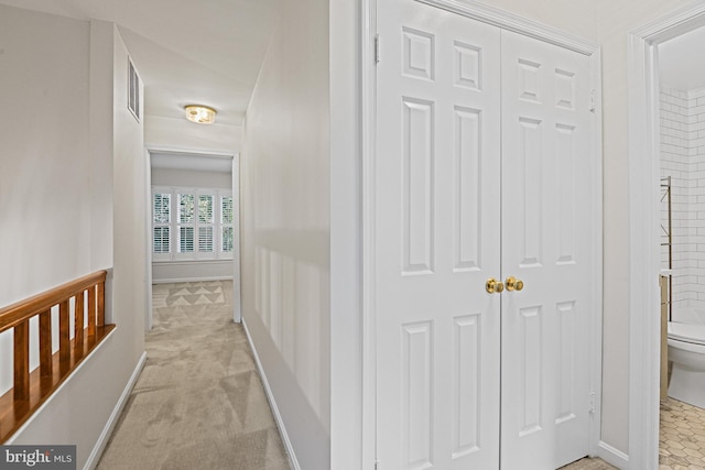 9405 Odyssey Ct, Burke, VA 22015 - corridor with light colored carpet and baseboards
