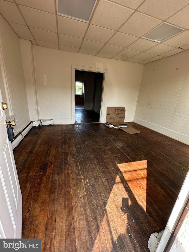 607 Salem Ave, Hagerstown, MD 21740 - empty room featuring hardwood / wood-style floors and a paneled ceiling