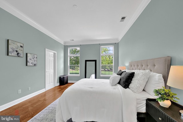 32 Brewster Ct, Pennington, NJ 08534 - bedroom with ornamental molding and wood finished floors