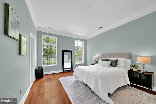 32 Brewster Ct, Pennington, NJ 08534 - bedroom featuring crown molding and wood finished floors