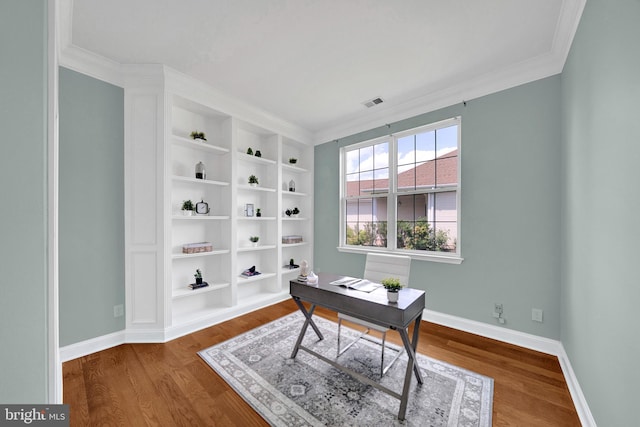 32 Brewster Ct, Pennington, NJ 08534 - office space featuring wood finished floors and crown molding
