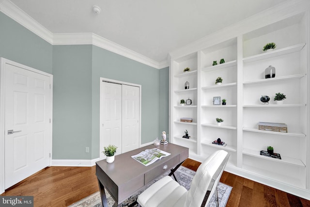 32 Brewster Ct, Pennington, NJ 08534 - office with wood finished floors and ornamental molding