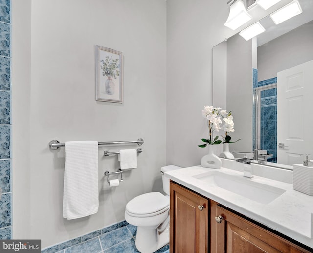 32 Brewster Ct, Pennington, NJ 08534 - full bath featuring vanity, tiled shower, and tile patterned floors