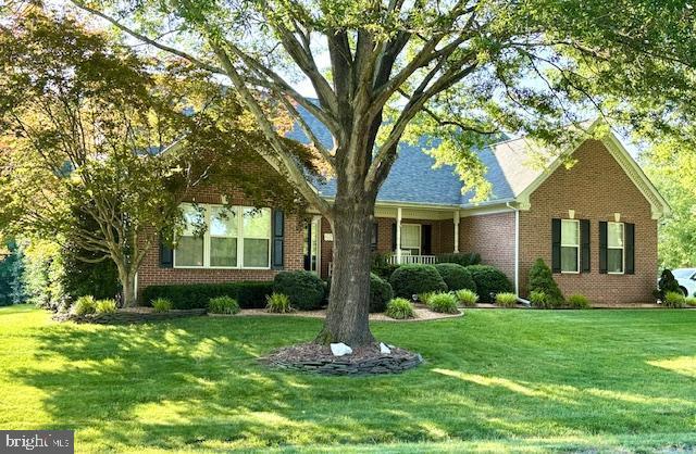 61 Kirby Ln, Stafford, VA 22554 - view of front of property featuring a front lawn and brick siding