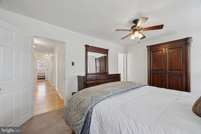 7512 Valley Ave, Philadelphia, PA 19128 - bedroom with a ceiling fan and light carpet