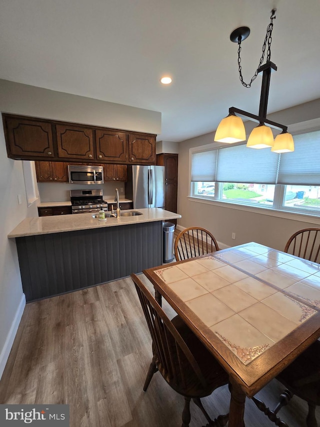 7512 Valley Ave, Philadelphia, PA 19128 - dining space featuring wood finished floors and recessed lighting