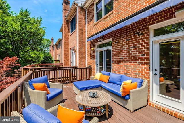 8162 Madrillon Ct, Vienna, VA 22182 - deck featuring an outdoor living space