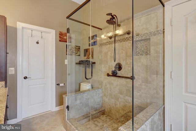 8162 Madrillon Ct, Vienna, VA 22182 - bathroom featuring tile patterned floors and a stall shower