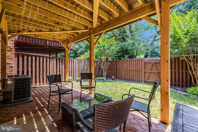 8162 Madrillon Ct, Vienna, VA 22182 - fenced backyard with a patio area