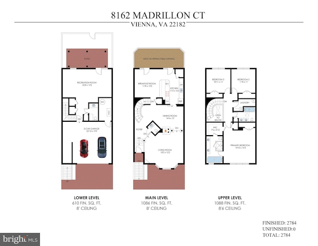 8162 Madrillon Ct, Vienna, VA 22182 - view of floor plan / room layout