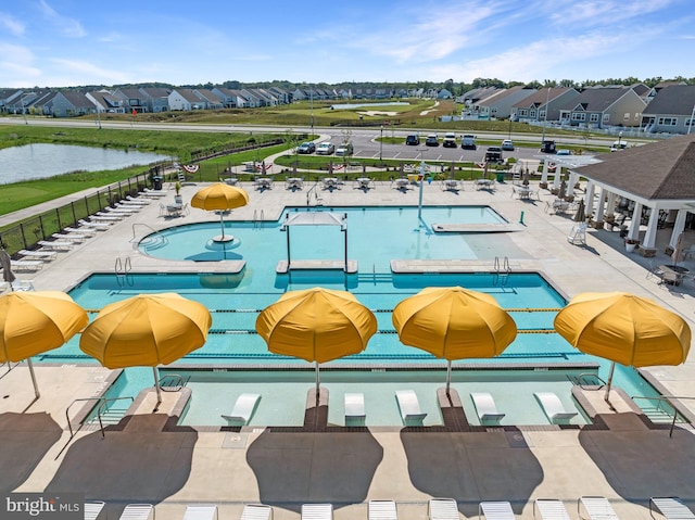 35146 Wright Way, Millsboro, DE 19966 - community pool with a patio area, a residential view, and a water view
