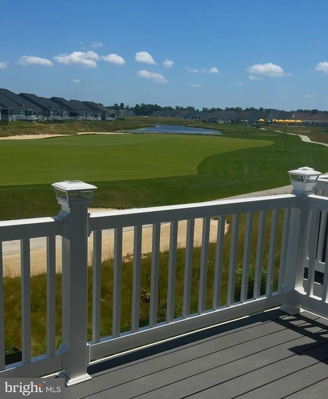 35146 Wright Way, Millsboro, DE 19966 - wooden terrace with a water view and golf course view